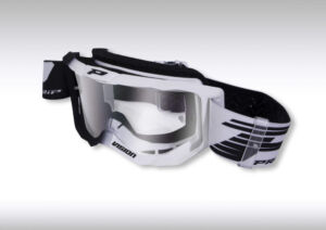 Masque moto cross VISION Base 3300 Noir/Blanc - Progrip