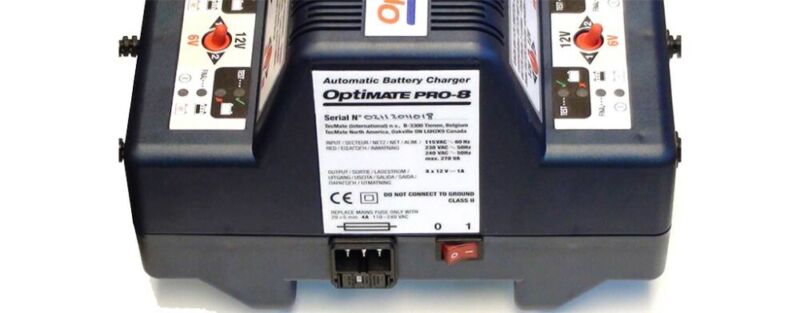 Chargeur de batterie 6V-12V moto et scooter | Optimate PRO-8 TS44VDE