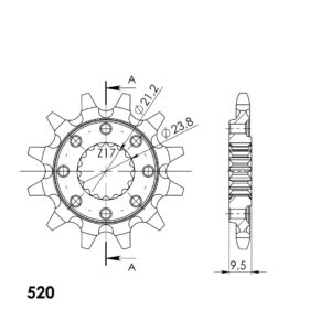 Pignon de sortie de boîte 520 12 dents acier – Supersprox PA31112 – – Performances