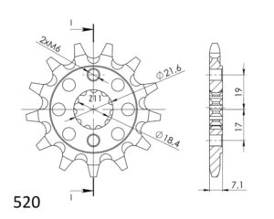 Pignon sortie de boîte Honda CBF250 2004–2006 XR250R 1996–2004 – Supersprox PA32013