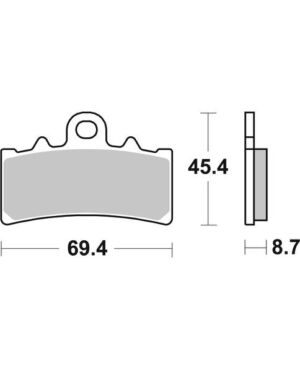 Plaquettes de frein SBS 877 RST – route et piste moto
