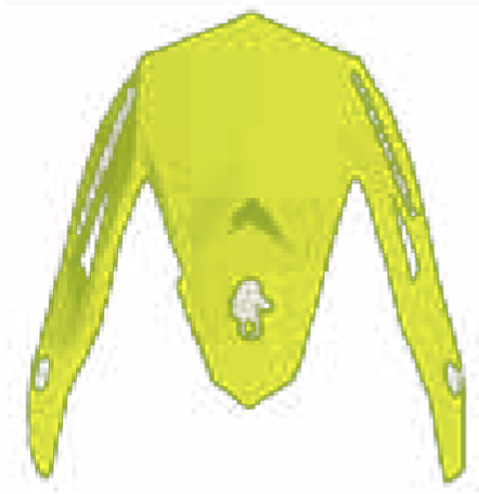 Visière Casque 3191 JAUNE FLUO - Progrip