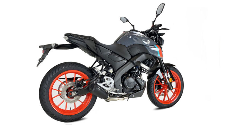 ECHAPPEMENT MK2 INOX NOIR YAMAHA MT 125 ANNEE 2021, 2022 - IXRACE