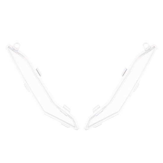 Lentilles de remplacement pour plaque phare E-Blaze Polisport – Polycarbonate transparent – Lot de 2