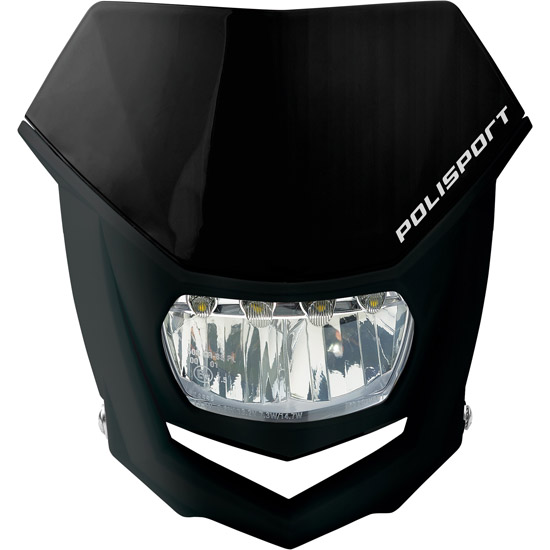 Phare avant LED HALO noir – Polisport – Homologué ECE & DOT – Moto tout-terrain