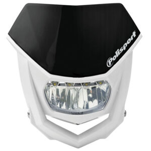 Phare avant LED moto HALO Noir – Homologué ECE/DOT – Polisport – Réf. HALO Noir