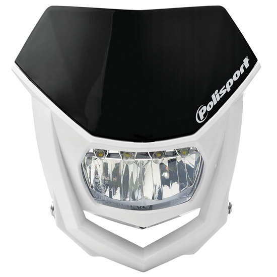Phare avant LED moto HALO Noir – Homologué ECE/DOT – Polisport – Réf. HALO Noir