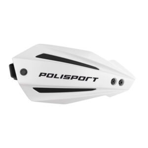 Protège-mains motocross universels Bullit Polisport – Blanc – Fixation levier et guidon – Réf. 8308300002