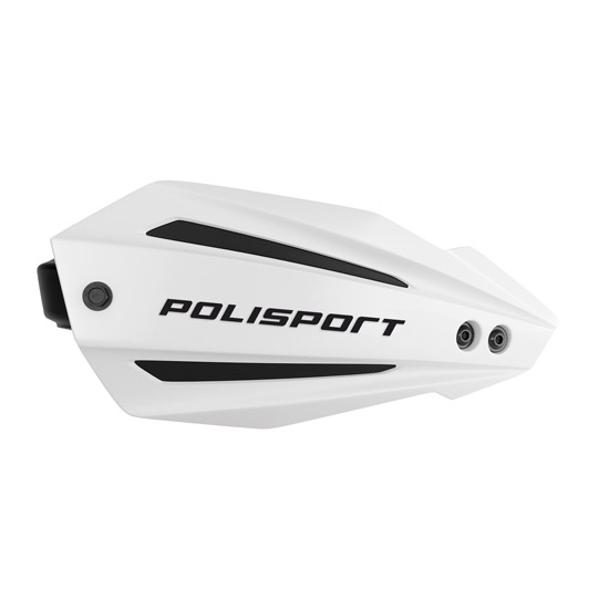 Protège-mains motocross universels Bullit Polisport – Blanc – Fixation levier et guidon – Réf. 8308300002