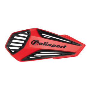 Protège-mains MX Air Rouge/Noir – Universels guidon moto tout-terrain – Polisport