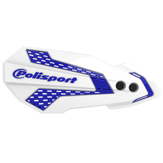 Protège-mains MX Flow Yamaha WR250F WR450F YZ YZF 2008-2025 – Polisport Blanc/Bleu