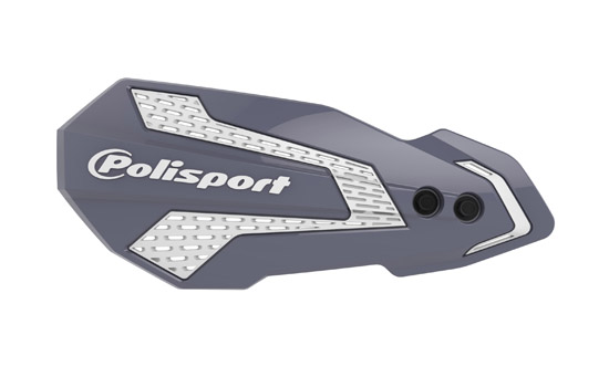 Protège-mains moto MX Flow Yamaha WR/YZ/YZF (2008-2025) – Gris/Blanc – Polisport