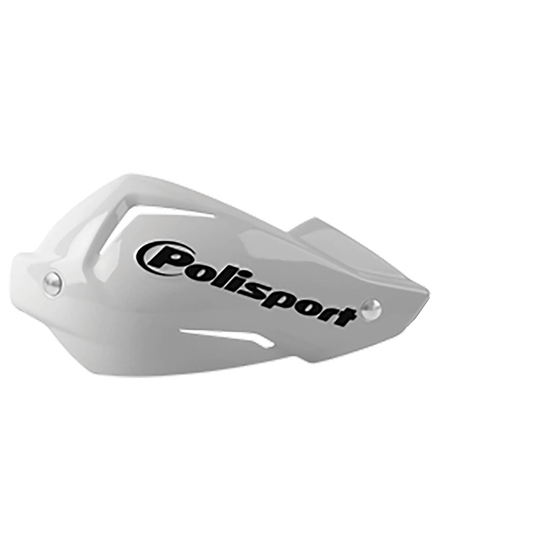 Protège-mains moto enduro Touquet BLANC – Guidons ø22 à ø26 mm – Polisport