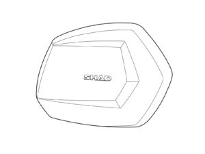 COUVERCLE DROIT POUR VALISE LATÉRALE SH35 - SHAD