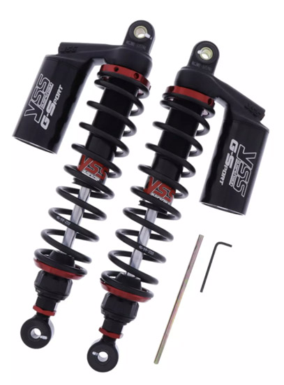 Paire Amortisseurs à gaz Honda Monkey 125 (2018 à 2023) – YSS G-Sport Black S.