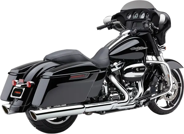 Silencieux 909 Slip-On Scalloped Harley-Davidson Touring 2017+ Chrome COBRA