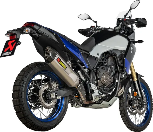 Silencieux moto AKRAPOVIC Slip-On Line pour Yamaha Ténéré 700 2019-2025 – Titane/Carbone – Homologué ECE