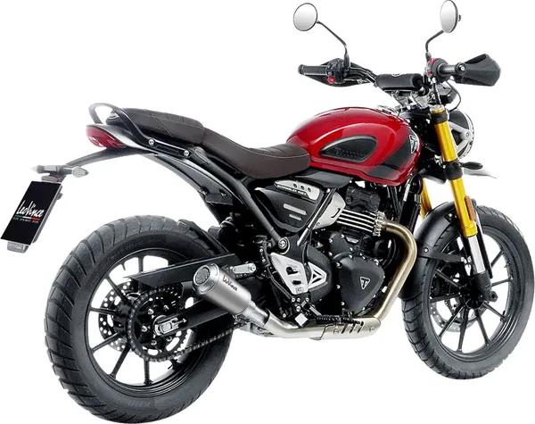 Silencieux moto Slip-On LeoVince LV-10 inox pour Triumph Speed 400 & Scrambler 400 X (2024-2026)