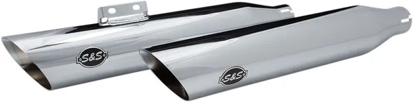 Silencieux Slip-On Chrome Slash Cut - Harley Softail 2018-2023 - S&S Cycle