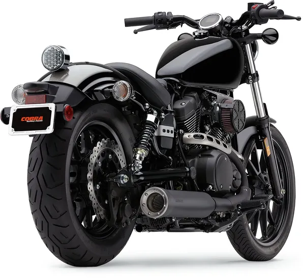Silencieux Slip-On Cobra – Yamaha XV 950 / Bolt – 2014 à 2019 – Noir Titane