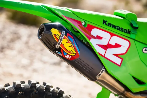 Silencieux Slip-On FMF Factory 4.1 RCT - Kawasaki KX 250 2021-2024 - Aluminium & Embout Carbone - Réf. 042394