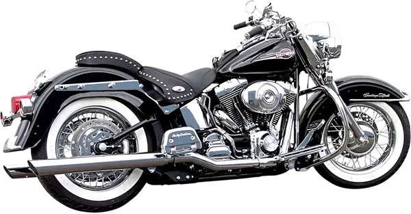 Silencieux Slip-On Harley Softail 1989-2017 - Chrome - Bassani Hutch Special