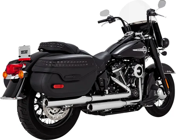Silencieux Slip-On Harley Softail Deluxe & Heritage 2018-2024 – Vance & Hines Eliminator 300 Chrome