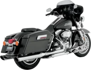 Silencieux Slip-On Harley Touring 1995-2016 Chrome - Vance & Hines Twin Slash