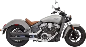 Silencieux Slip-On Indian Scout / Bobber / Sixty 2015-2024 – Bassani Xhaust – Noir – Slash Cut