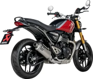 Silencieux Slip-On moto Triumph Scrambler 400 X & Speed 400 2024+ Akrapovic Titane Homologué ECE