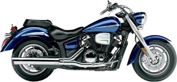 Silencieux Slip-On Scalloped chromé - Yamaha XVS 1300 V Star / Midnight Star / Tourer – 2007 à 2017 - COBRA