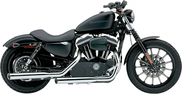 Silencieux Slip-On Slash Cut pour Harley Sportster XL 2004-2013 - Chrome - COBRA