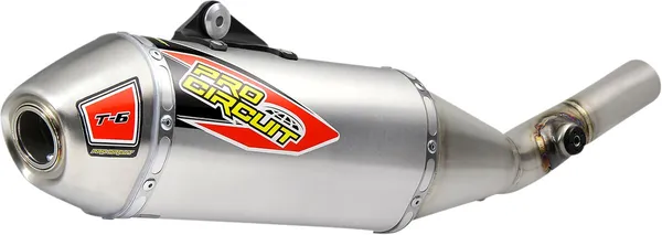 Silencieux Slip-On T-6 Pro Circuit – Kawasaki KX250 (2020 à 2024) – Aluminium/Inox – Réf. 0122125A