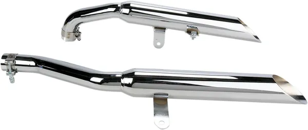Silencieux Slip-On - Yamaha Virago XV 700 / 750 / 1100 (1981-1999) - COBRA - Slash Cut Chrome