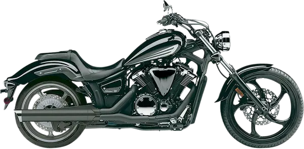 Silencieux Slip-On Yamaha XVS 1300 Stryker 2011-2017 – COBRA Scalloped Noir USA