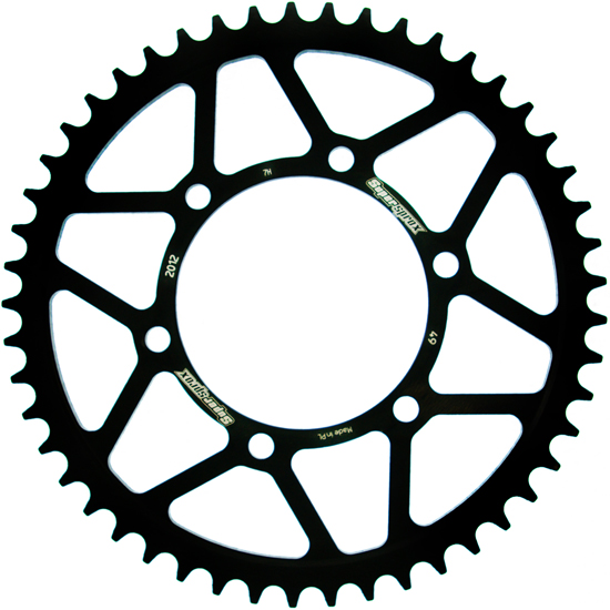 Couronne acier NOIR - Triumph 765 Street Triple (2024-2026) - SUPERSPROX - 48 dents (Pas 525)